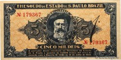 5 Mil Reis BRAZIL São  Paulo 1932 PS.861b VF+