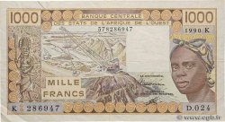 1000 Francs WEST AFRIKANISCHE STAATEN  1990 P.707Kj
