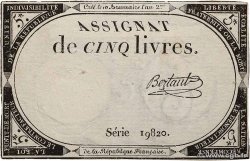 5 Livres FRANKREICH  1793 Ass.46a