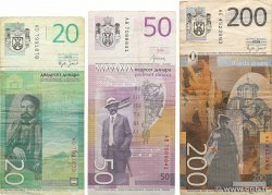 20,50 ET 200 dinars Lot SERBIEN  2006 P.47, P.56b et P.42a