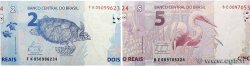 2 et 5 Reais Fauté BRASILIEN  2010 P.252e et P.253a ST