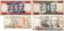 100 à 10000 Cruzeiros Remplacement BRAZIL  1981 P.198ar, P.201br, P.203ar et P.228r UNC-