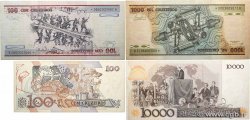 100 à 10000 Cruzeiros Remplacement BRAZIL  1981 P.198ar, P.201br, P.203ar et P.228r UNC-