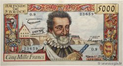 5000 Francs HENRI IV FRANCE  1957 F.49.02