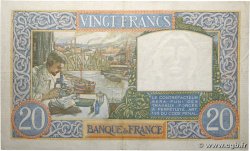 20 Francs TRAVAIL ET SCIENCE FRANCE  1941 F.12.19 TTB+
