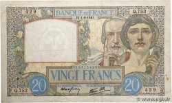 20 Francs TRAVAIL ET SCIENCE FRANCE  1940 F.12.05