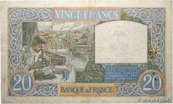 20 Francs TRAVAIL ET SCIENCE FRANCE  1940 F.12.05 TB