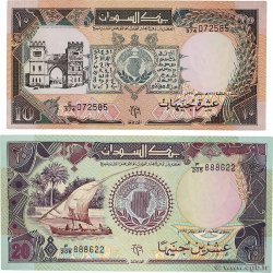 10 et 20 Pounds Lot SOUDAN  1991 P.46 et P.47