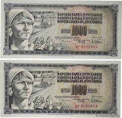 1000 Dinara Lot YOUGOSLAVIE  1978 P.092a et c