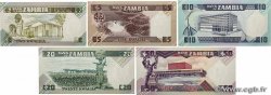 2 au 50 Kwacha Lot ZAMBIE  1980 P.24 au P.28 pr.NEUF