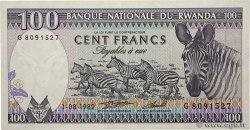 100 Francs RWANDA  1982 P.18