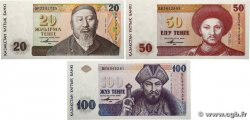 20, 50 et 100 Tengé Lot KAZAKHSTAN  1993 P.11a, P.12a et P.13b