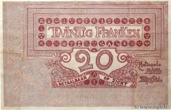 20 Francs BELGIEN  1914 P.067 fSS