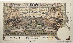 100 Francs BELGIEN  1914 P.071