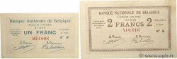 1 et 2 Francs Lot BELGIEN  1914 P.081 et P.082