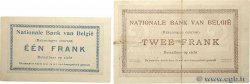 1 et 2 Francs Lot BELGIEN  1914 P.081 et P.082 SS