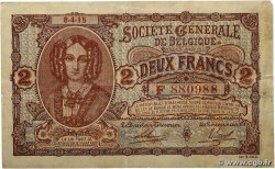 2 Francs BELGIUM  1915 P.087