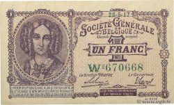 1 Franc BELGIEN  1917 P.086b