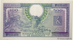 500 Francs - 100 Belgas BELGIEN  1943 P.124