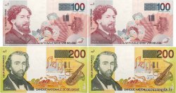 100 et 200 Francs Lot BELGIEN  1995 P.147 et P.148