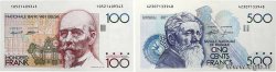 100 et 500 Francs Lot BELGIEN  1982 P.143a