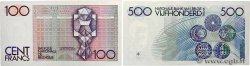 100 et 500 Francs Lot BELGIEN  1978 P.140 et P.141 VZ