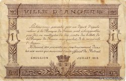 1 Franc FRANCE Regionalismus und verschiedenen Angers  1915 JP.008.12 fS
