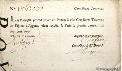 100 Livres Tournois typographié FRANCE  1720 Dor.26