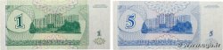 1 et 5 Rublei Lot TRANSNISTRIE  1994 P.16 et P.17 NEUF