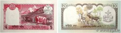 5 et 10 Rupees Lot NÉPAL  1979 P.23a et P.24a SPL