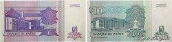 1 et 10 nouveaux Zaïre Lot ZAÏRE  1993 P.52a et P.55 pr.NEUF