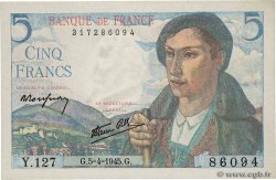5 Francs BERGER FRANCE  1945 F.05.06