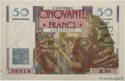 50 Francs LE VERRIER FRANCE  1948 F.20.10