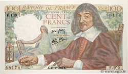 100 Francs DESCARTES FRANCE  1944 F.27.07 UNC-