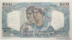 1000 Francs MINERVE ET HERCULE FRANCE  1945 F.41.07 UNC
