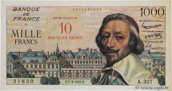 10 NF sur 1000 Francs RICHELIEU FRANCE  1957 F.53.01 pr.NEUF