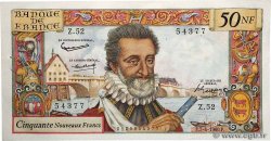 50 Nouveaux Francs HENRI IV FRANCE  1960 F.58.05 AU