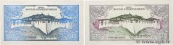 1 et 2 Ngultrum Lot BHOUTAN  1981 P.06 pr.NEUF