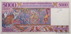 5000 Francs - 1000 Ariary MADAGASCAR  1994 P.078b pr.SUP