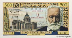 5 NF sur 500 Francs Victor HUGO FRANCE  1959 F.52.02 UNC-