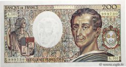 200 Francs MONTESQUIEU alphabet 101 FRANCE  1992 F.70bis.01 UNC