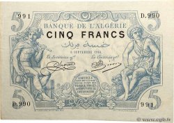 5 Francs ALGERIEN  1916 P.071a