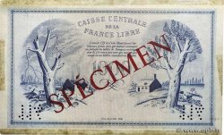 1000 Francs Phénix CCFL Spécimen AFRIQUE ÉQUATORIALE FRANÇAISE Brazzaville 1944 A.122eS SS