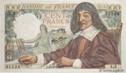 100 Francs DESCARTES FRANCE  1942 F.27.01