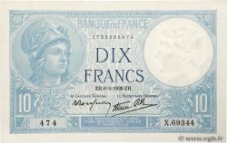 10 Francs MINERVE modifié FRANCE  1939 F.07.02