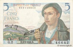 5 Francs BERGER FRANCE  1943 F.05.01