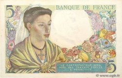5 Francs BERGER FRANCE  1943 F.05.03 XF
