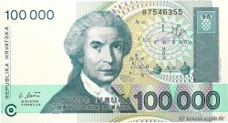 100000 Dinara CROATIA  1993 P.27a