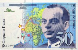 50 Francs SAINT-EXUPÉRY FRANCE  1992 F.72.01aA UNC