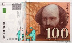100 Francs CÉZANNE Petit numéro FRANCE  1997 F.74.01A UNC